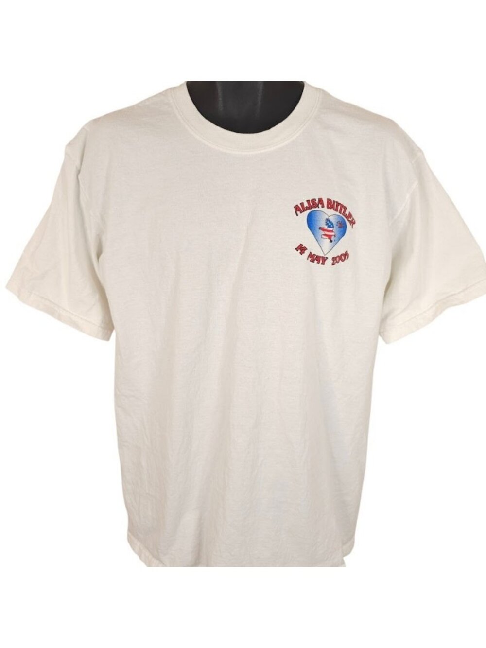 Vintage Motorcycle T Shirt Mens Size Large White Y2K 2005 Hall Memorial Run - Picture 2 of 7